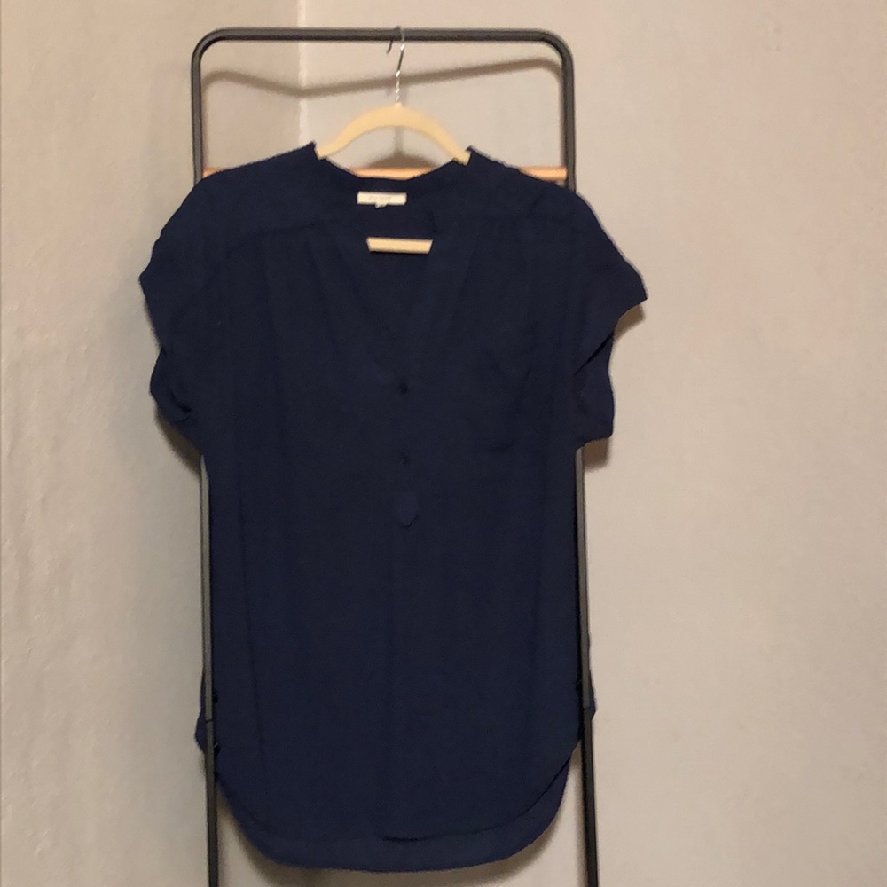 Sleek blue top